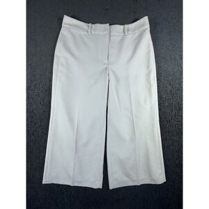 White House Black Market Women's White Slim Crop Pants Size 8R